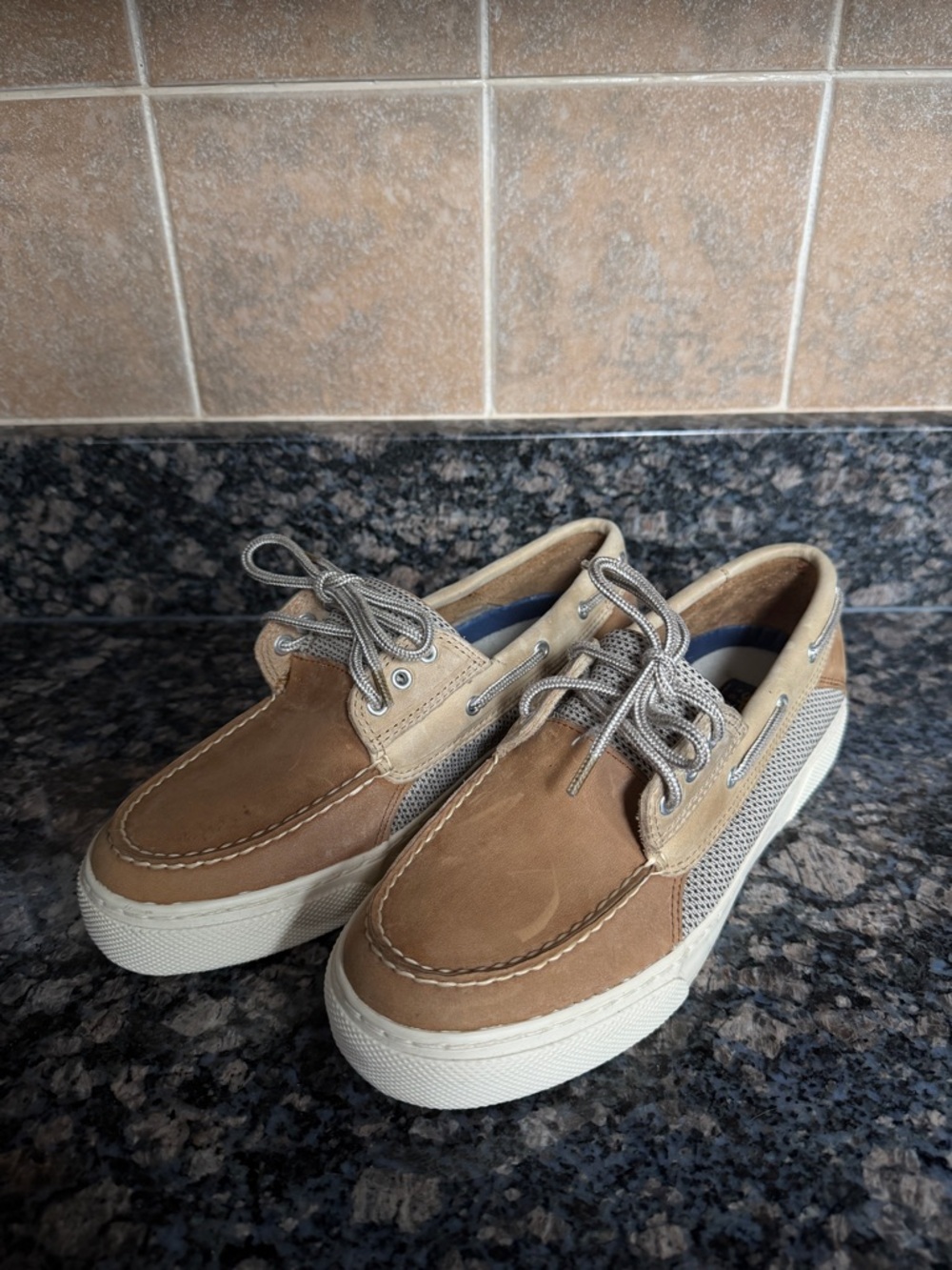 Men's Casual Boat Shoes in Brown and Tan - Low Top Deck Sneakers